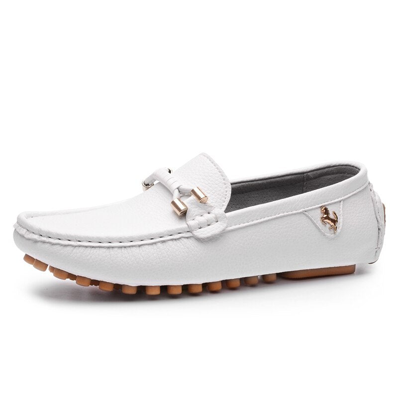EPibuss Men Leather Moccasin Golf shoes