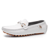 EPibuss Men Leather Moccasin Golf shoes