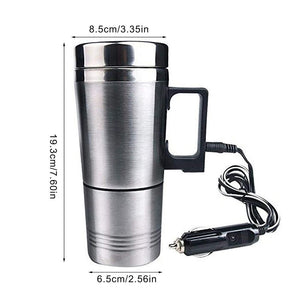 EPibuss 12V/24V Stainless Steel  Vehicle, Camping, Travel  Water Coffee Heating Kettle