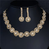 EPibuss Women Zircon Rhinestone  Earrings and Necklace Jewelry Set of Bride Bridesmaid