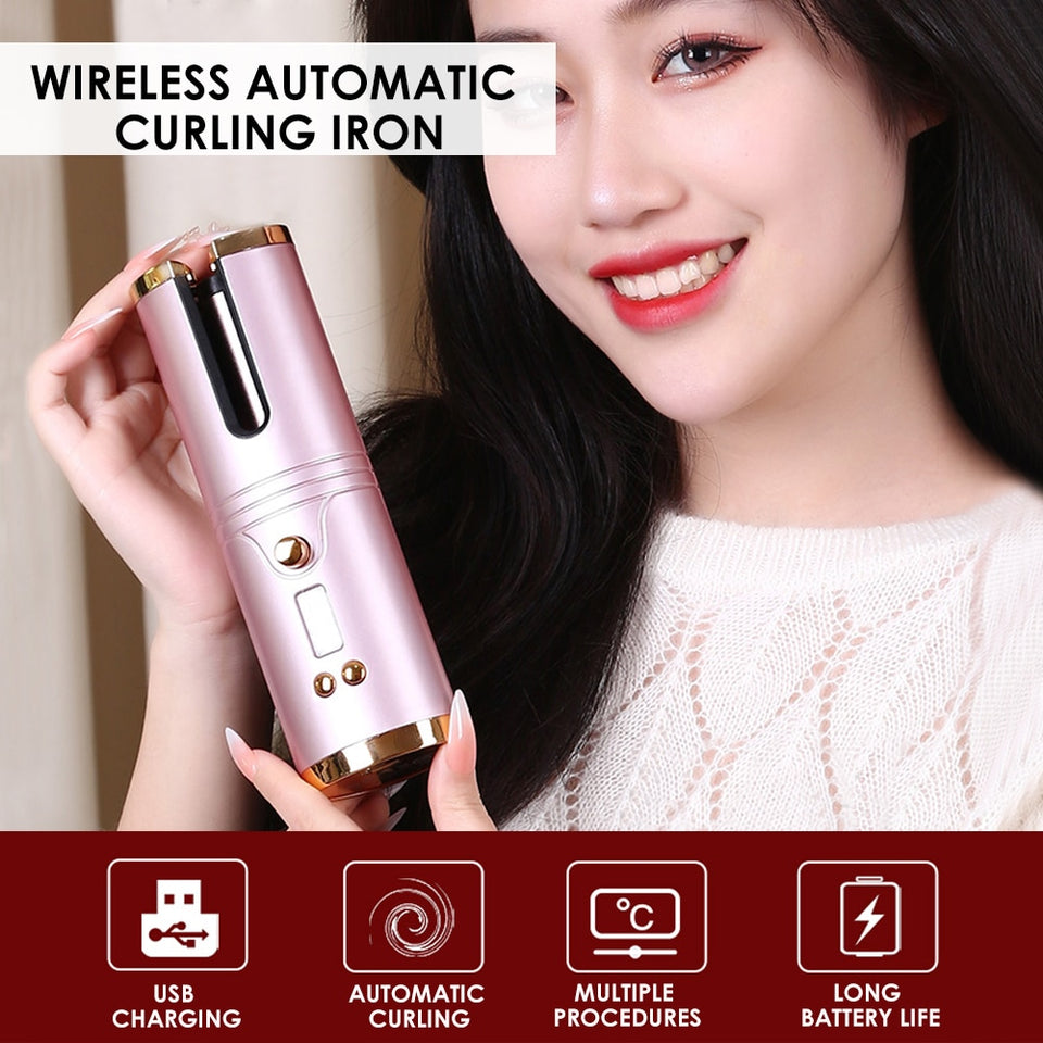 EPibuss Hair Curler Wireless Automatic Electric Iron Set Adjustable Temperature