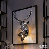 EPibuss Deer Head Wall Light Living Room Bedroom Aisle Background Wall  Decor