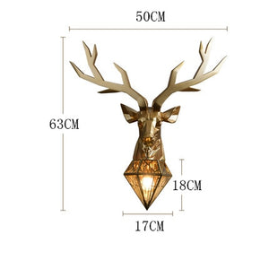 EPibuss Deer Head Wall Light Living Room Bedroom Aisle Background Wall  Decor