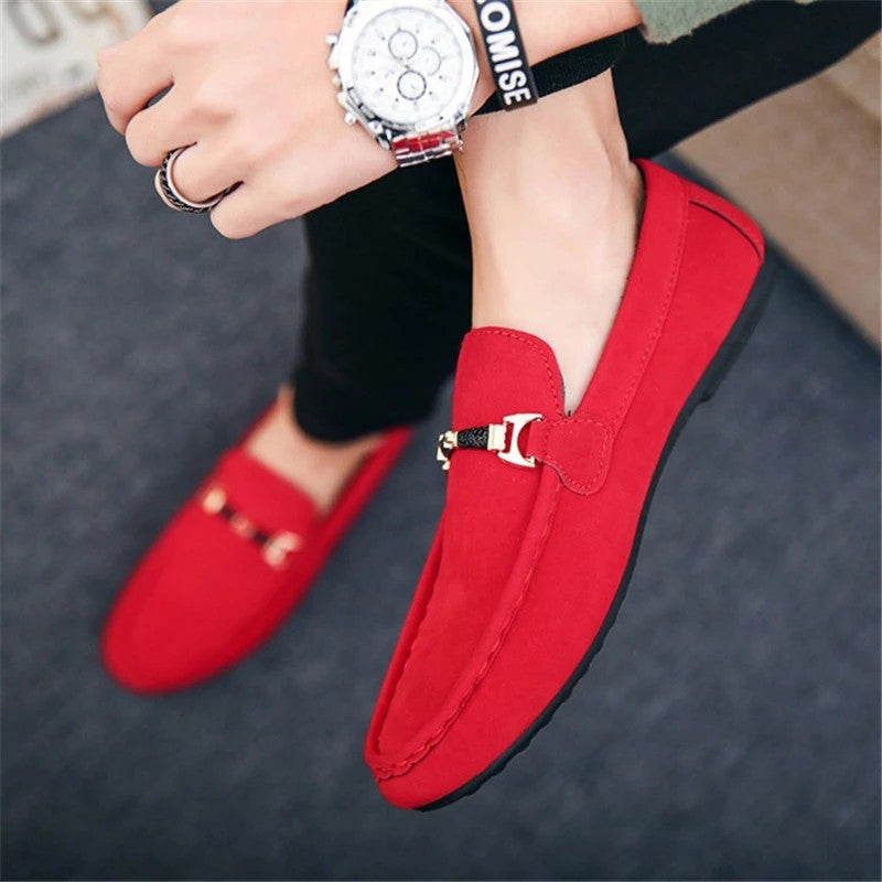 EPibuss Men  Black Blue Red Loafers  Moccasin Soft Comfortable  Flats Sneakers