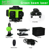 EPibuss Wireless Remote Control 3D 360 Degree 12 Lines Green Laser Level