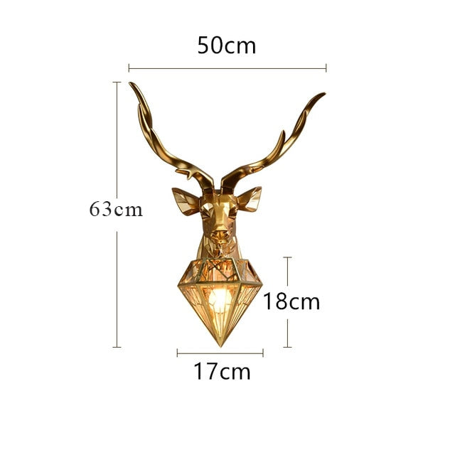 EPibuss Deer Head Wall Light Living Room Bedroom Aisle Background Wall  Decor