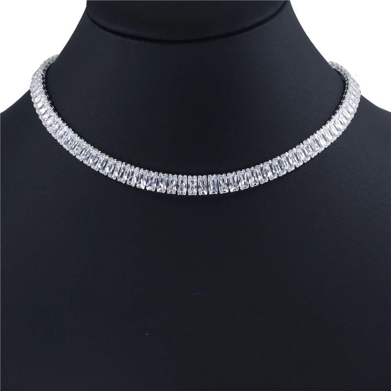 EPibuss Women Zircon Rhinestone  Earrings and Necklace Jewelry Set of Bride Bridesmaid