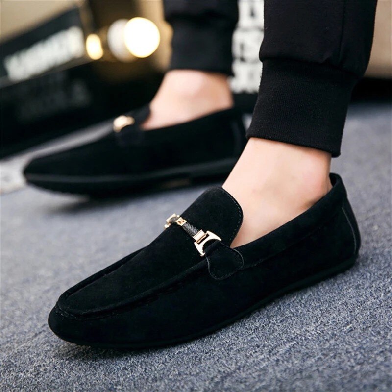 EPibuss Men  Black Blue Red Loafers  Moccasin Soft Comfortable  Flats Sneakers