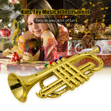 EPibuss Musical Wind Instruments Trumpet Kids ABS Metallic Gold Trumpet