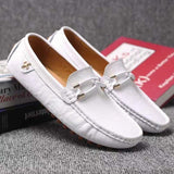 EPibuss Men Leather Moccasin Golf shoes