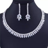 EPibuss Women Zircon Rhinestone  Earrings and Necklace Jewelry Set of Bride Bridesmaid