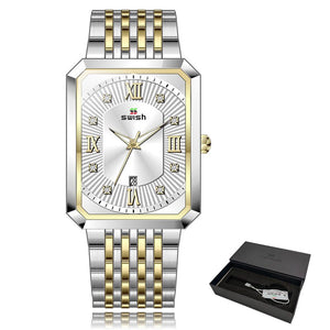 EPibiuss Rectangular  Fashion Steel Bracelet Quartz Watches