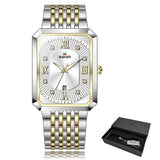 EPibiuss Rectangular  Fashion Steel Bracelet Quartz Watches