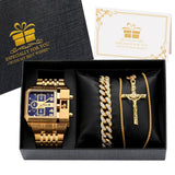 EPibuss Luxury Men Quartz Jewelry set