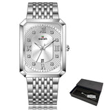 EPibiuss Rectangular  Fashion Steel Bracelet Quartz Watches