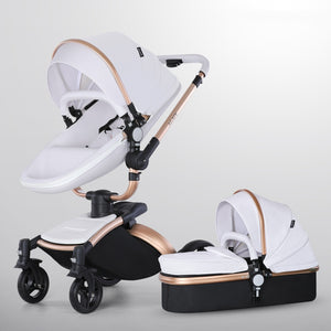 EPibuss PU leather Newborn Carriage 3 in 1 Stroller