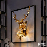 EPibuss Deer Head Wall Light Living Room Bedroom Aisle Background Wall  Decor