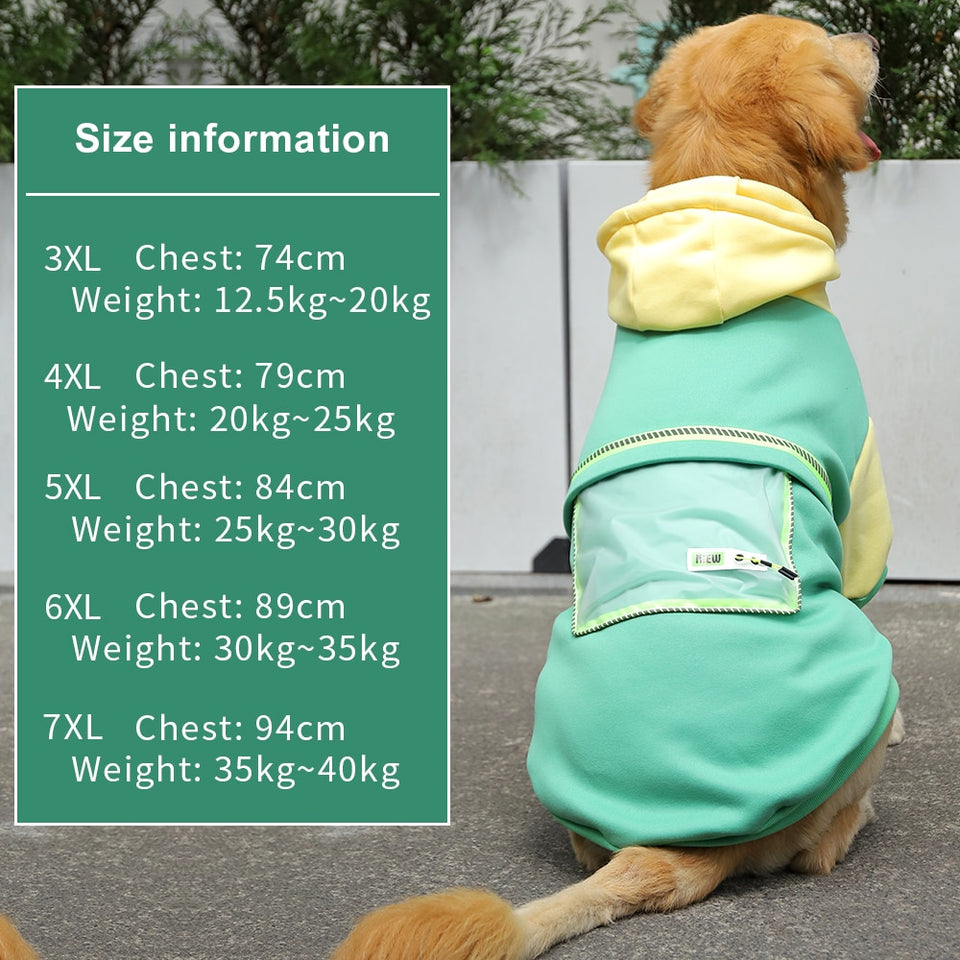 EPibuss Autumn Winter Warm HOOPET Thick Hoodie Jacket For Medium Large Dogs