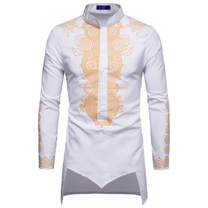 EPibuss Men  Long Sleeve Print Long  Top Shirt