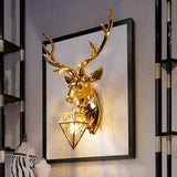 EPibuss Deer Head Wall Light Living Room Bedroom Aisle Background Wall  Decor