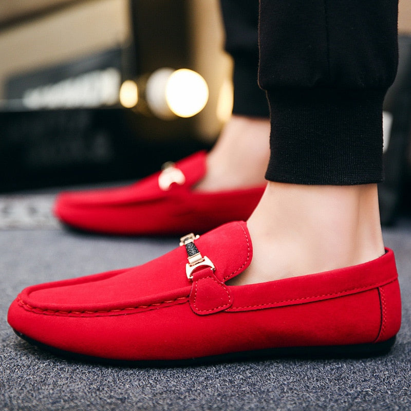 EPibuss Designer Shoes Men Slip-On Leather Shoes
