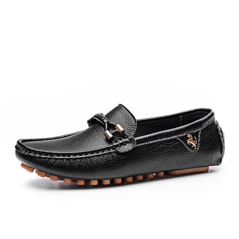 EPibuss Men Leather Moccasin Golf shoes