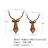 EPibuss Deer Head Wall Light Living Room Bedroom Aisle Background Wall  Decor