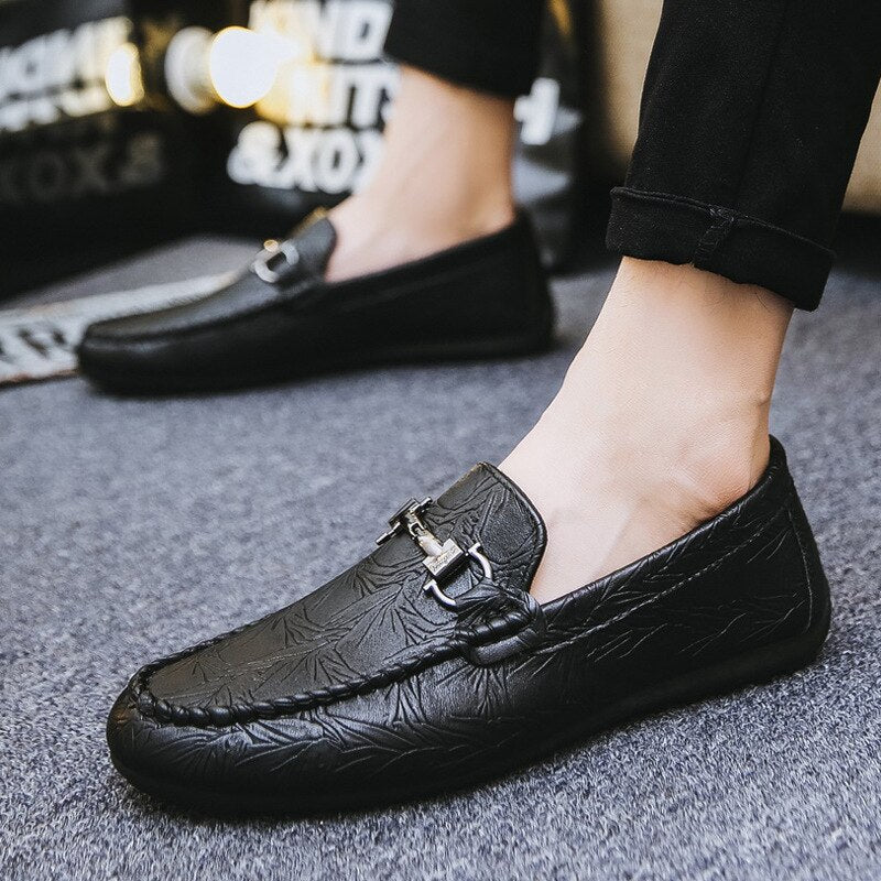 EPibuss Brand Shoes Men Classic Split Leather Loafers Casual Shoes