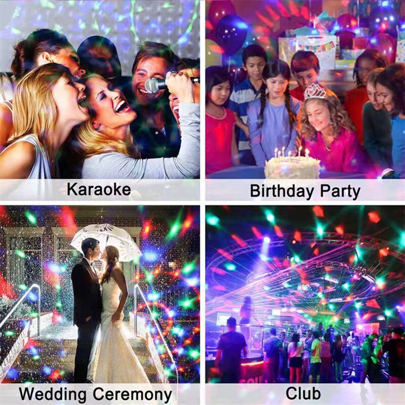 EPibuss Colorful Auto Rotating Lighting For Home Party KTV Disco DJ Ball Light