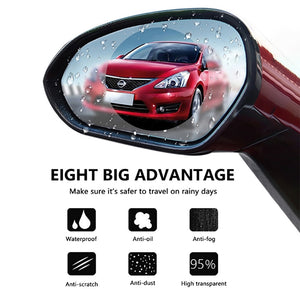 EPibuss 2Pcs/Set Nano Coating Anti Fog Rainproof  Rearview Mirror Film For Car