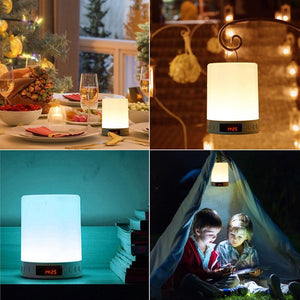 EPibuss Creative Wireless Bluetooth Speaker Touch LED Colorful Night Light