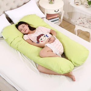 EPibuss Side Sleeper Maternity Sleeping Support U Shape 100% Cotton Full Body Pillow for Pregnant Women