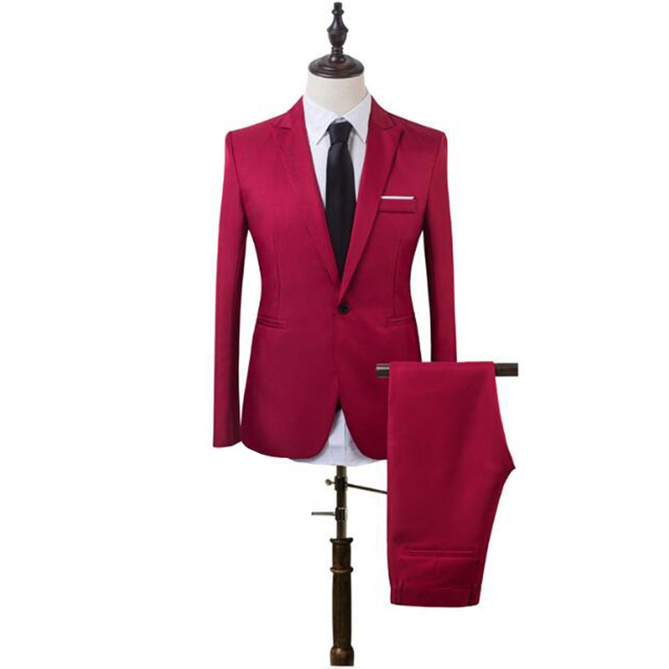 EPibuss Men Business Slim Fit Fashion Formal Suits