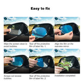 EPibuss 2Pcs/Set Nano Coating Anti Fog Rainproof  Rearview Mirror Film For Car