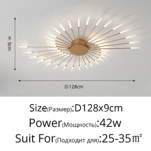 EPibuss Living Room Bedroom Modern Ceiling Chandelier Led Firework For Dining Room