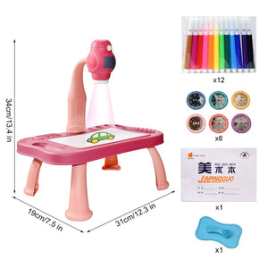 EPibuss Children Led Projector Art Drawing Table Toy