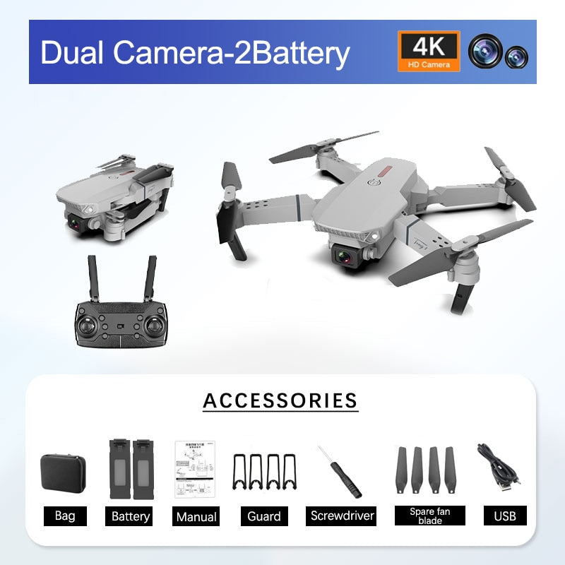 EPibuss Boy Foldable Quadcopter  Drone With Wide Angle HD 4K 1080P Camera Height