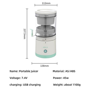 EPibuss Portable USB Electric Juicers Fruit Extractor Squeezer Juicers for Home