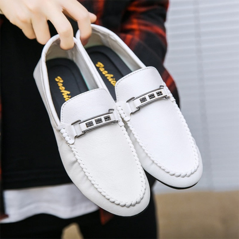 EPibuss Brand Shoes Men Classic Split Leather Loafers Casual Shoes