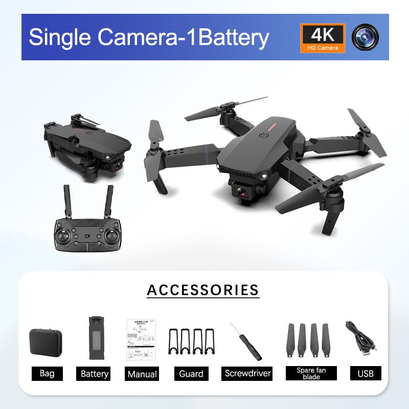 EPibuss Boy Foldable Quadcopter  Drone With Wide Angle HD 4K 1080P Camera Height