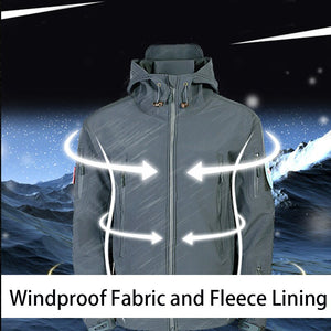 EPibuss Water/Windproof Thermal Military Men Winter Soft Shell Fleece Jacket +pants