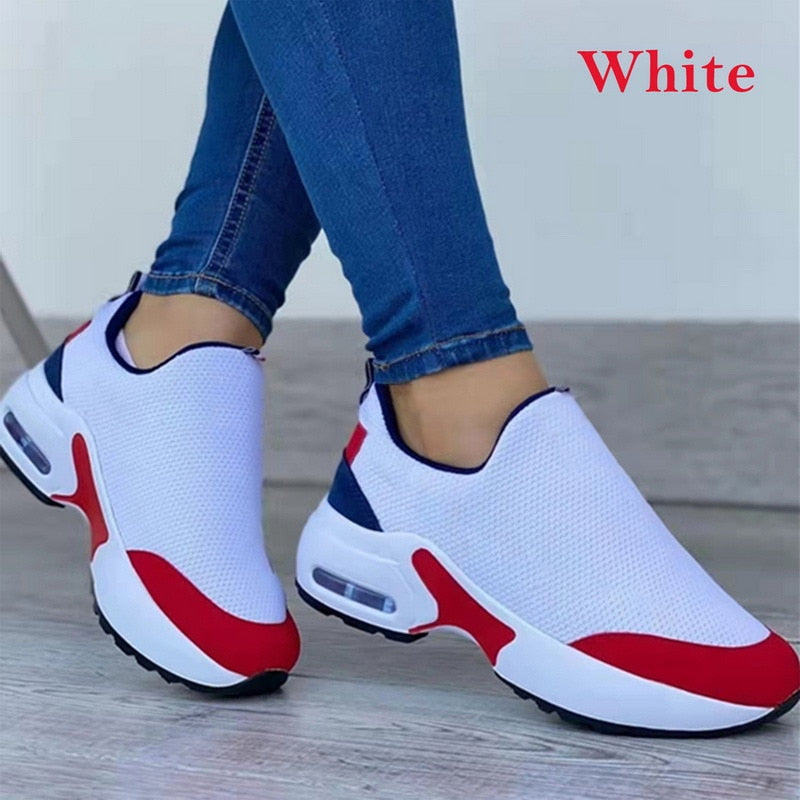 EPibuss Spring and Autumn New Women Sports Vulcanized  Flat Tennis Shoes