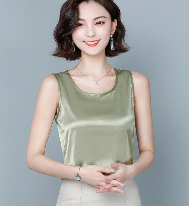 Epibuss Thick silk tanks women sexy satin tank tops