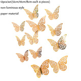 EPibuss 12pcs/lot Luminous  Colorful Butterflies Butterfly 3D Wall Sticker