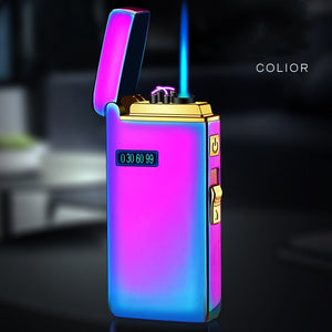 EPibuss Men New Dual Arc Lighter Windproof Flameless  Cigar Lighter