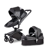 EPibuss PU leather Newborn Carriage 3 in 1 Stroller