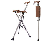 EPibuss Multifunctional Non Slip Portable Elderly Rest Outdoors Folding Crutch Chair