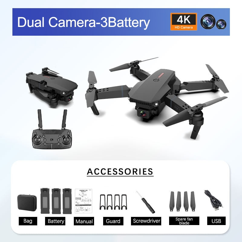 EPibuss Boy Foldable Quadcopter  Drone With Wide Angle HD 4K 1080P Camera Height