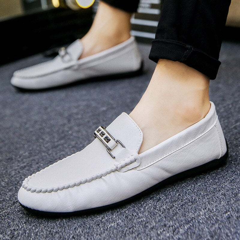 EPibuss Brand Shoes Men Classic Split Leather Loafers Casual Shoes