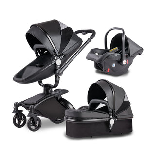 EPibuss PU leather Newborn Carriage 3 in 1 Stroller